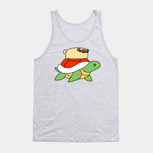 Pug and Red Shelled Turtle Tank Top